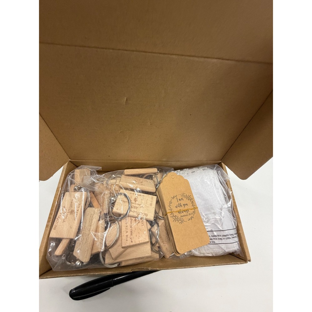 Tatuo 30 Sets Christian Wooden Keychains Bible Verse Scripture Gifts Bulk Set